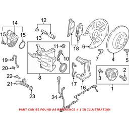 VW Wheel Bearing and Hub Assembly - Rear 8V0598625C